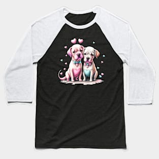 Valentine's Day Celebration with Dogs Baseball T-Shirt